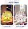 4th of July Decorations - Crackle Glass Ball Light with Timer - Red White Blue LED Tabletop Decor